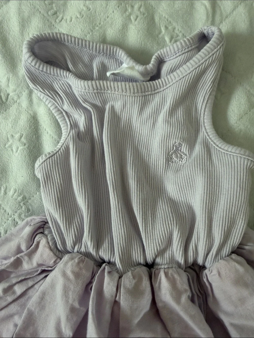 GAP Pink and Light Gray Bubble Dress